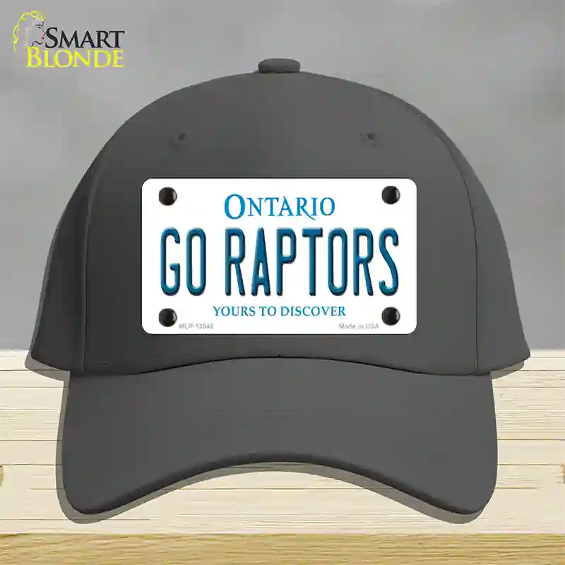 Go Raptors Novelty License Plate Hat Tag Cotton Charcoal