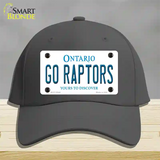 Go Raptors Novelty License Plate Hat Tag Cotton Charcoal