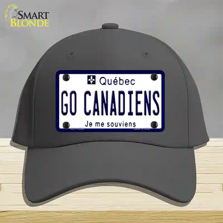 Go Canadiens Novelty License Plate Hat Tag Cotton / Charcoal