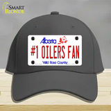 Number 1 Oilers Fan Novelty License Plate Hat Tag Cotton / Charcoal