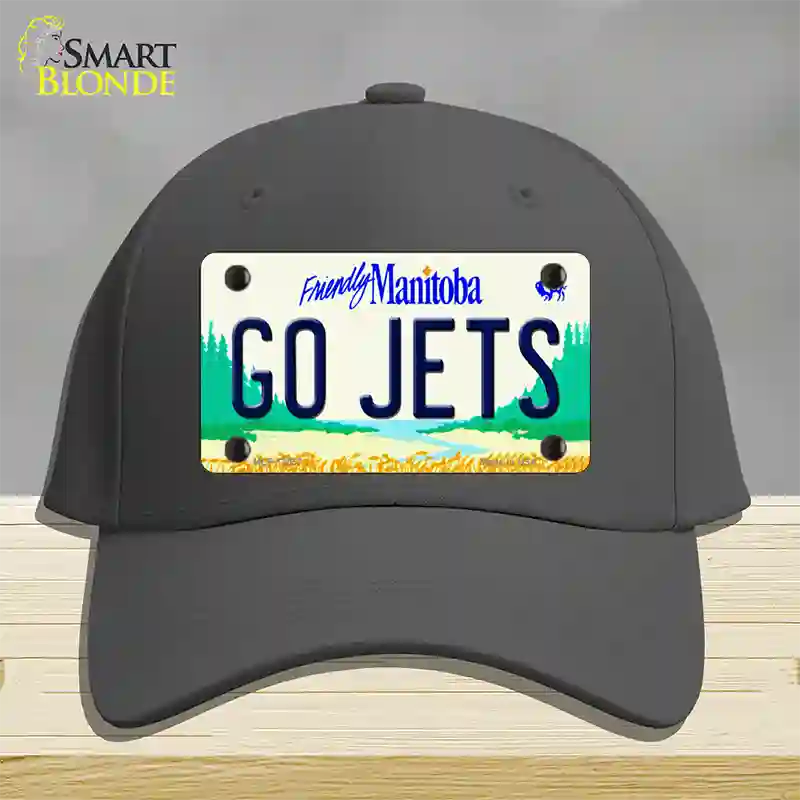 Go Jets Manitoba Novelty License Plate Hat Tag Cotton / Charcoal