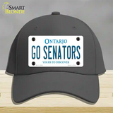 Go Senators Novelty License Plate Hat Tag Cotton Charcoal