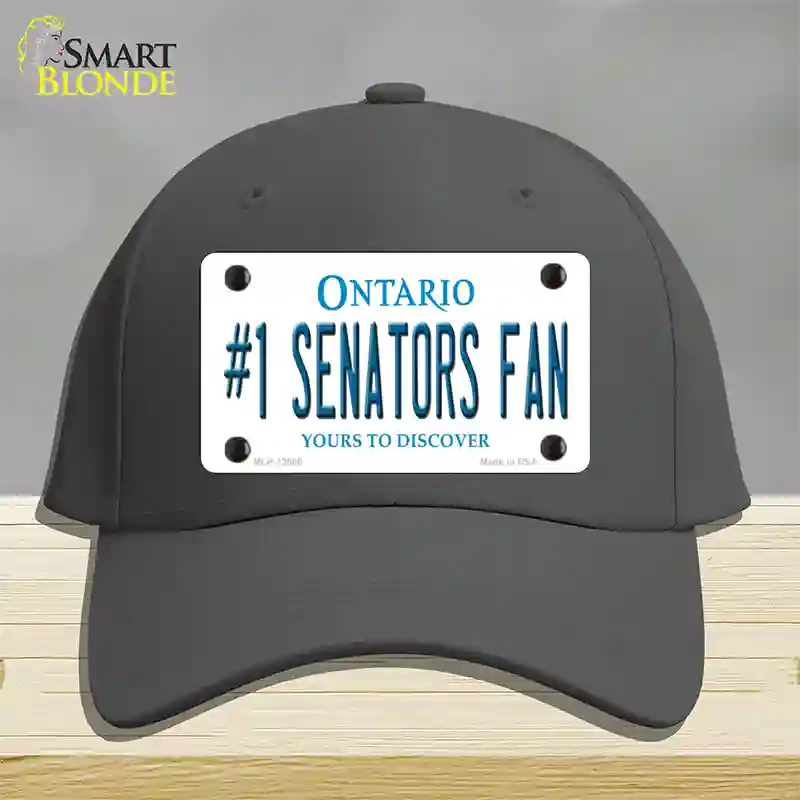 Number 1 Senators Fan Novelty License Plate Hat Tag Cotton Charcoal