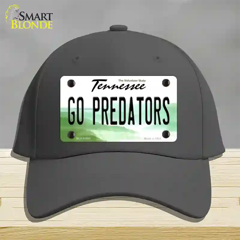 Go Predators Novelty License Plate Hat Tag Cotton Charcoal