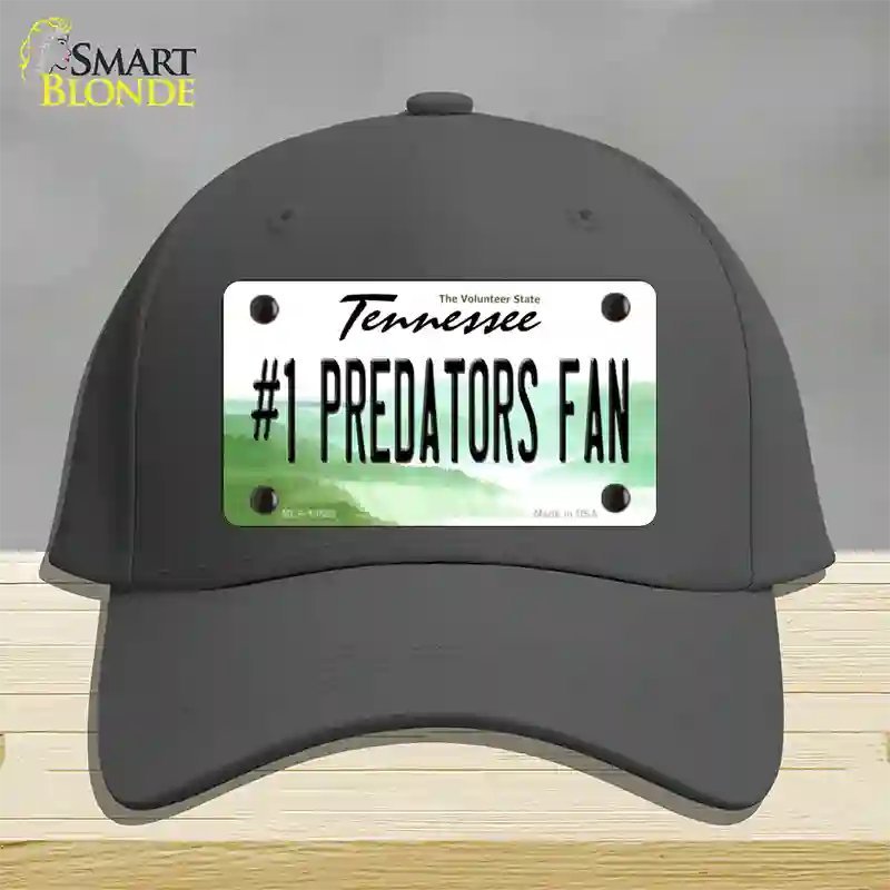 Number 1 Predators Fan Novelty License Plate Hat Tag Cotton Charcoal