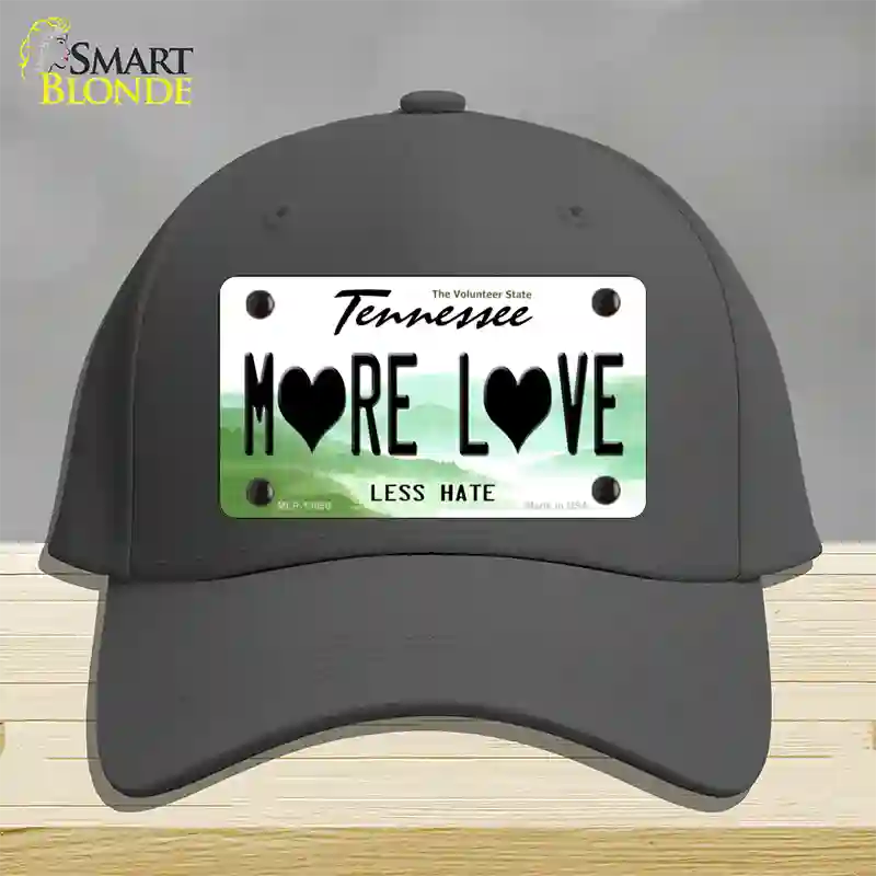 More Love Novelty License Plate Hat Tag Cotton Charcoal