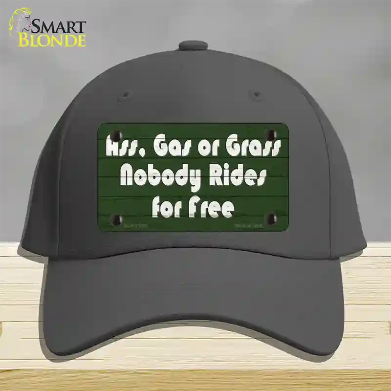 Ass Gas Or Grass Novelty License Plate Hat Tag Cotton Charcoal