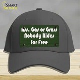 Ass Gas Or Grass Novelty License Plate Hat Tag Cotton Charcoal