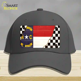 North Carolina Racing Flag Novelty License Plate Hat Tag Cotton Charcoal