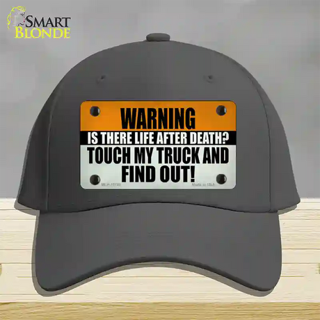 Dont Touch My Truck Novelty License Plate Hat Tag Cotton Charcoal
