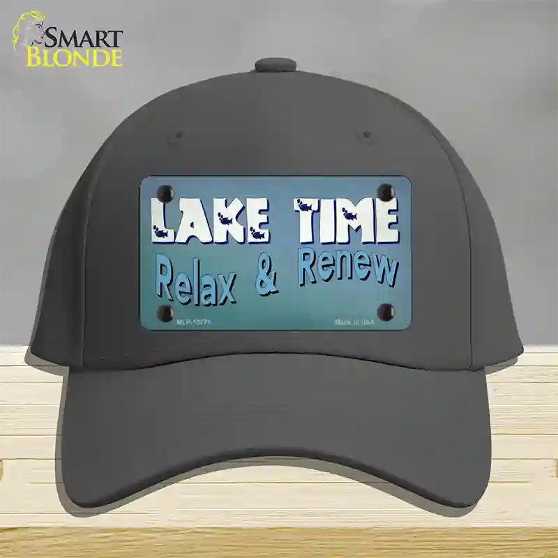 Lake Time Novelty License Plate Hat Tag Cotton Charcoal