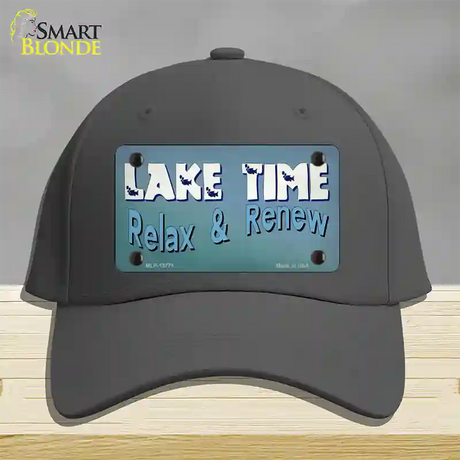 Lake Time Novelty License Plate Hat Tag Cotton Charcoal