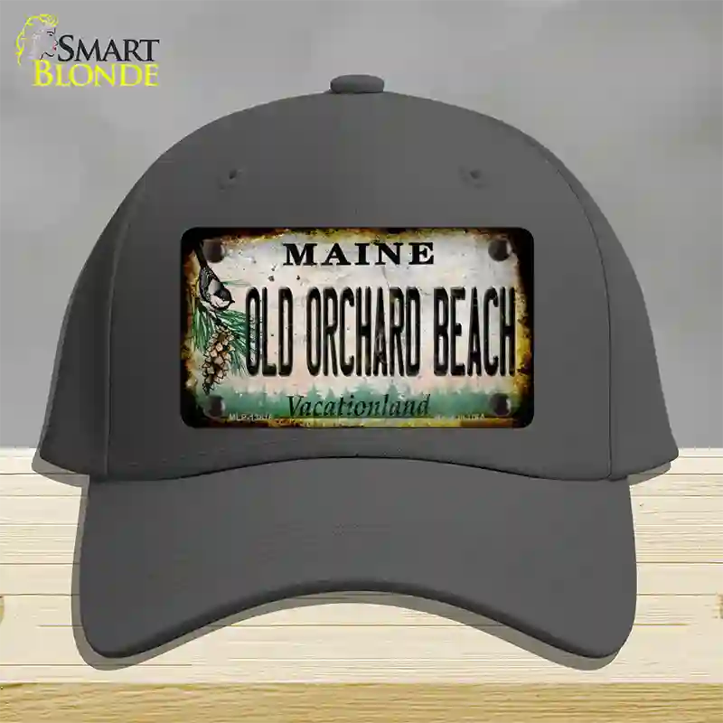 Old Orchard Beach Maine Rusty Novelty License Plate Hat Tag Cotton Charcoal