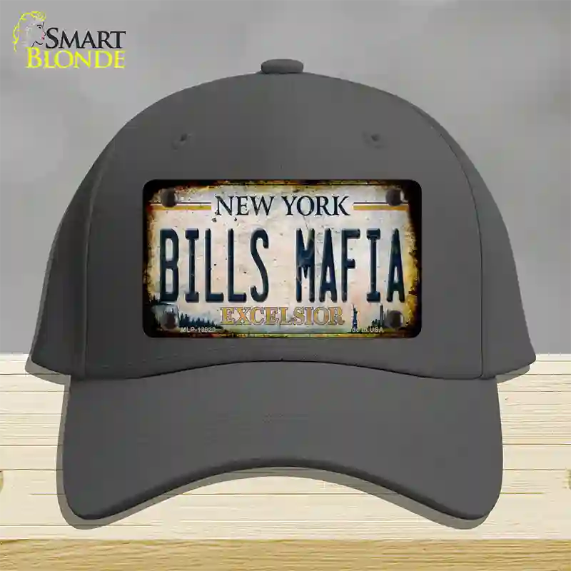 Bills Mafia New York Rusty Novelty License Plate Hat Tag Cotton Charcoal