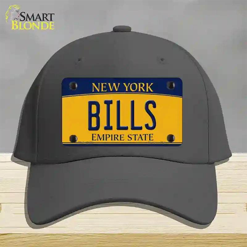 Bills New York Yellow Novelty License Plate Hat Tag Cotton Charcoal