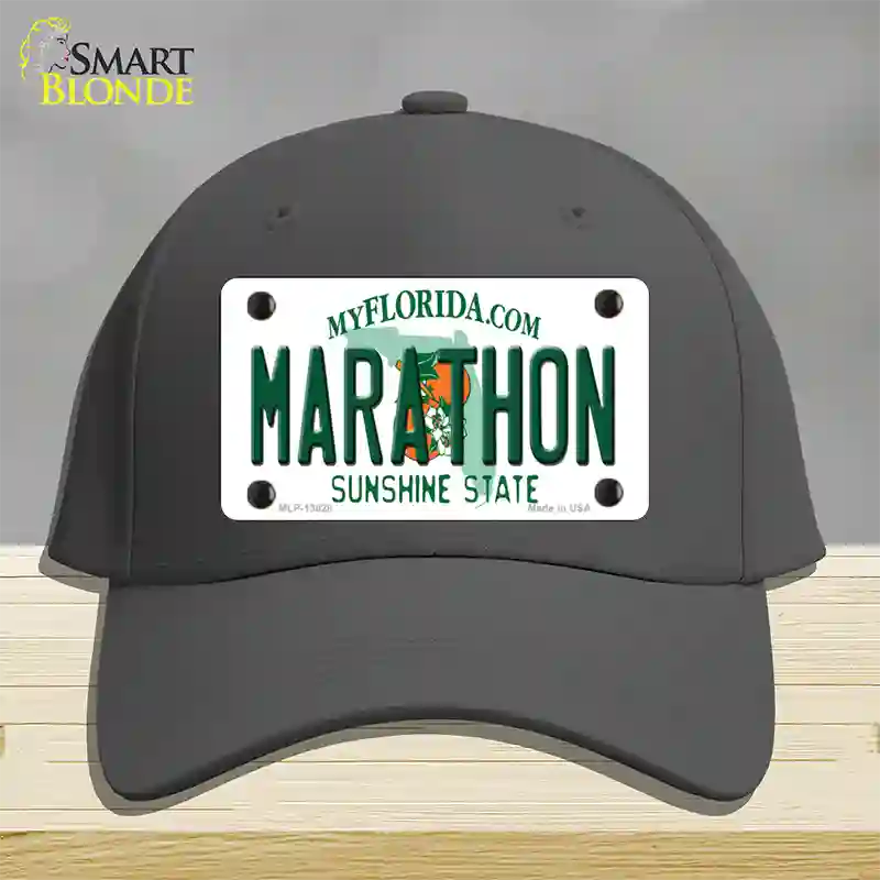 Marathon Florida Novelty License Plate Hat Tag Cotton Charcoal