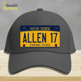 Allen 17 New York Novelty License Plate Hat Tag Cotton Charcoal