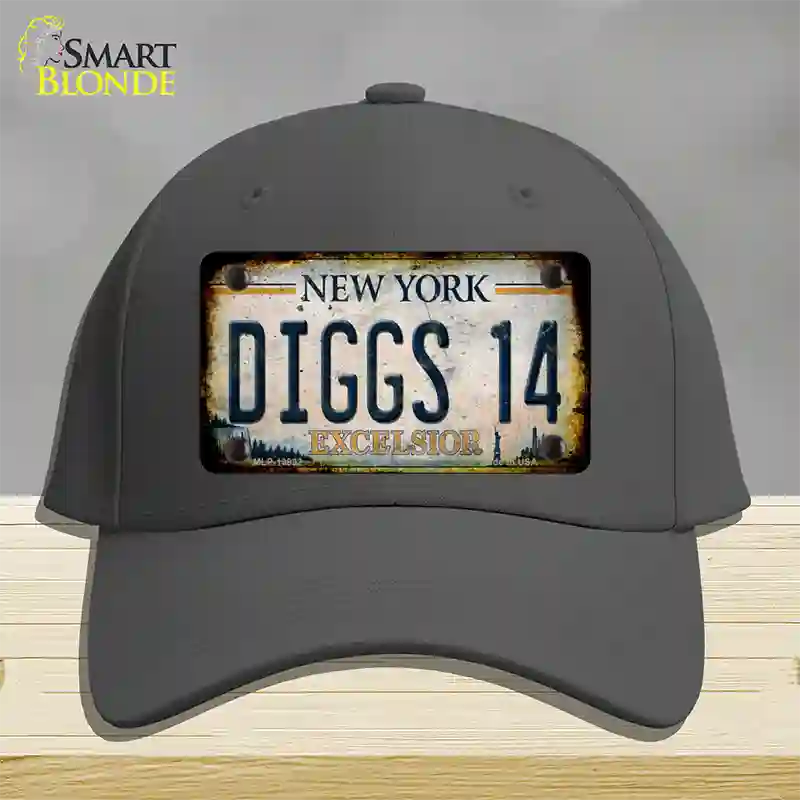 Diggs 14 Excelsior New York Rusty Novelty License Plate Hat Tag Cotton Charcoal