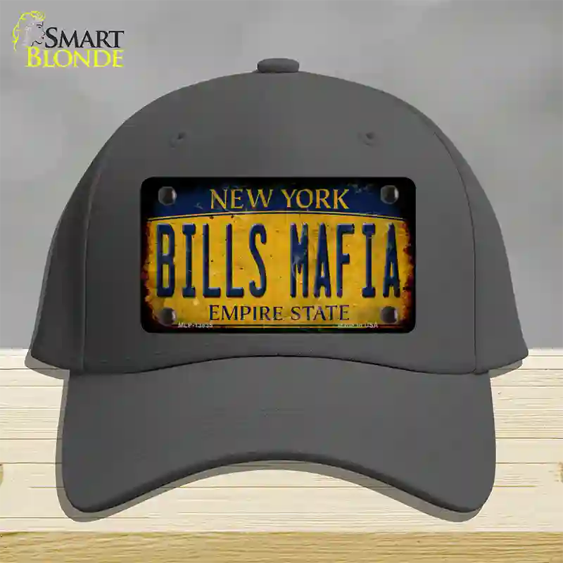 Bills Mafia New York Yellow Rusty Novelty License Plate Hat Tag Cotton Charcoal