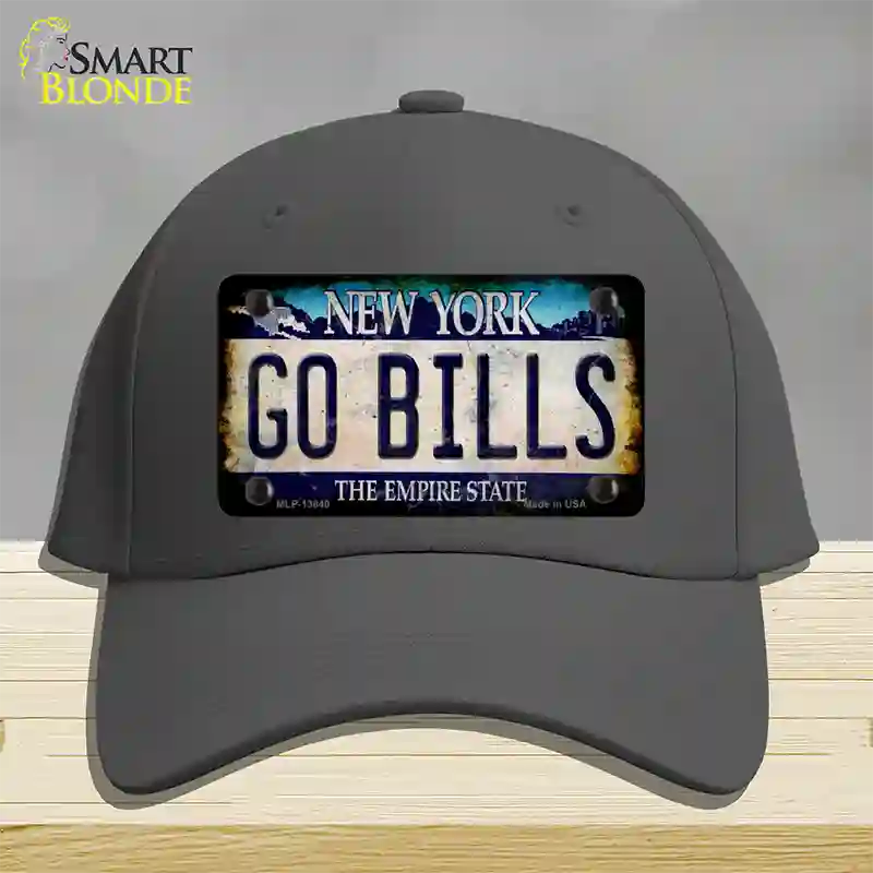 Go Bills New York Rusty Novelty License Plate Hat Tag Cotton Charcoal