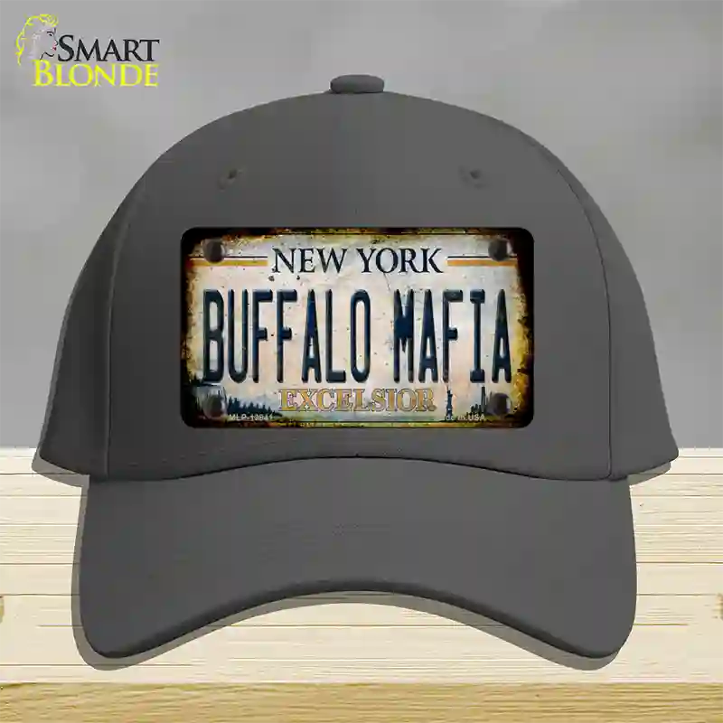 Buffalo Mafia Excelsior New York Rusty Novelty License Plate Hat Tag Cotton Charcoal