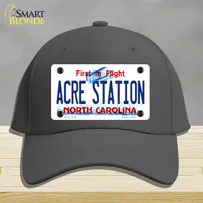 Acre Station North Carolina Novelty License Plate Hat Tag Cotton Charcoal