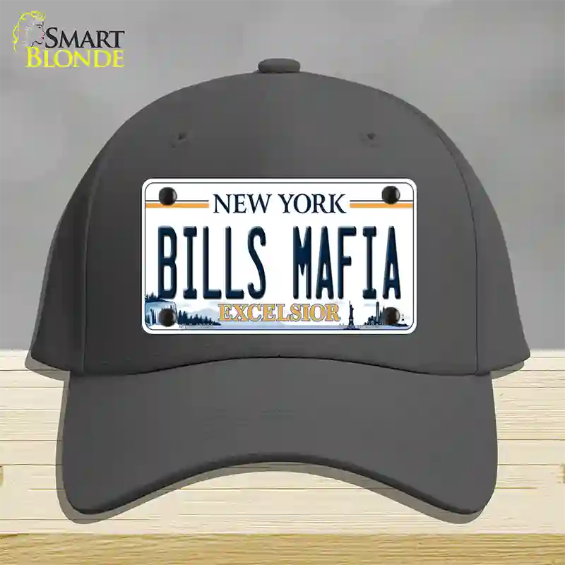 Bills Mafia NY Excelsior Novelty License Plate Hat Tag Cotton Charcoal