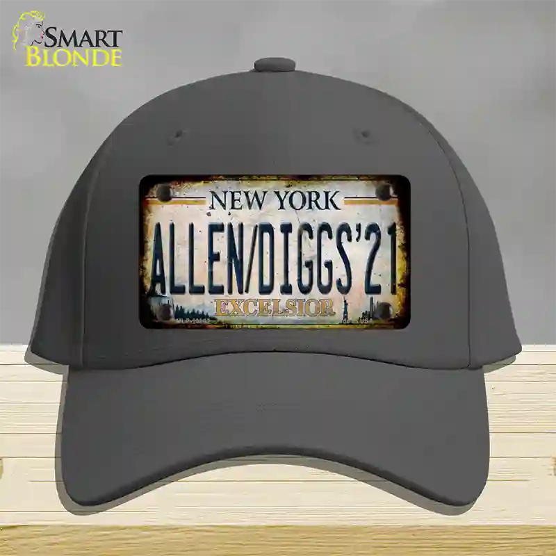 Allen Diggs 21 NY Excelsior Rusty Novelty License Plate Hat Tag Cotton Charcoal