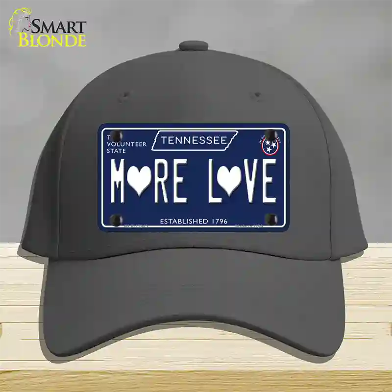 More Love Hearts Tennessee Blue Novelty License Plate Hat Tag Cotton Charcoal