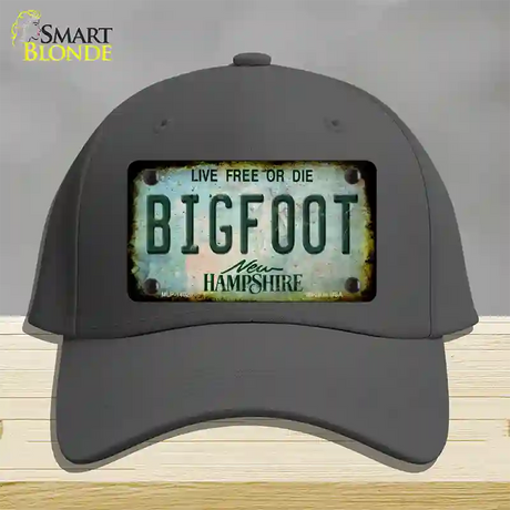Bigfoot New Hampshire Novelty License Plate Hat Tag Cotton / Charcoal