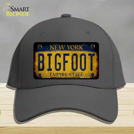 Bigfoot New York Novelty License Plate Hat Tag Cotton / Charcoal