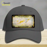 Virgin Islands Rusty Blank Novelty License Plate Hat Cotton / Charcoal