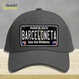 Barceloneta Puerto Rico Black Novelty License Plate Hat Cotton / Charcoal