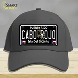 Cabo Rojo Puerto Rico Black Novelty License Plate Hat Cotton / Charcoal