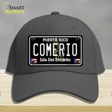 Comerio Puerto Rico Black Novelty License Plate Hat Cotton / Charcoal
