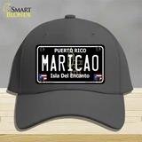 Maricao Puerto Rico Black Novelty License Plate Hat Cotton / Charcoal