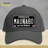 Maunabo Puerto Rico Black Novelty License Plate Hat Cotton / Charcoal
