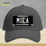 Moca Puerto Rico Black Novelty License Plate Hat Cotton / Charcoal
