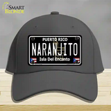 Naranjito Puerto Rico Black Novelty License Plate Hat Cotton / Charcoal