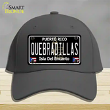 Quebradillas Puerto Rico Black Novelty License Plate Hat Cotton / Charcoal
