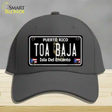 Toa Baja Puerto Rico Black Novelty License Plate Hat Cotton / Charcoal