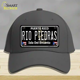 Rio Piedras Puerto Rico Black Novelty License Plate Hat Cotton / Charcoal