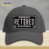 Retired Puerto Rico Black Novelty License Plate Hat Cotton / Charcoal