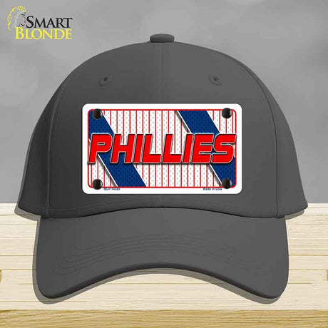Black cap with Phillies logo on a gray background