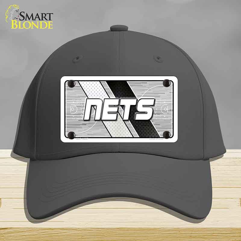 Black cap with 'NETS' logo on a gray background