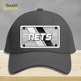 Black cap with 'NETS' logo on a gray background