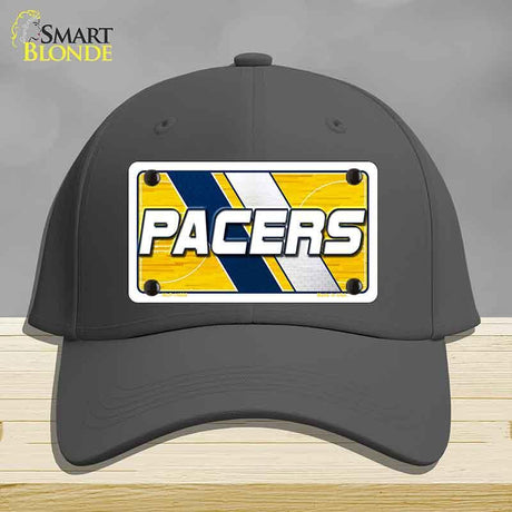 Black cap with a 'Pacers' logo on a gray background