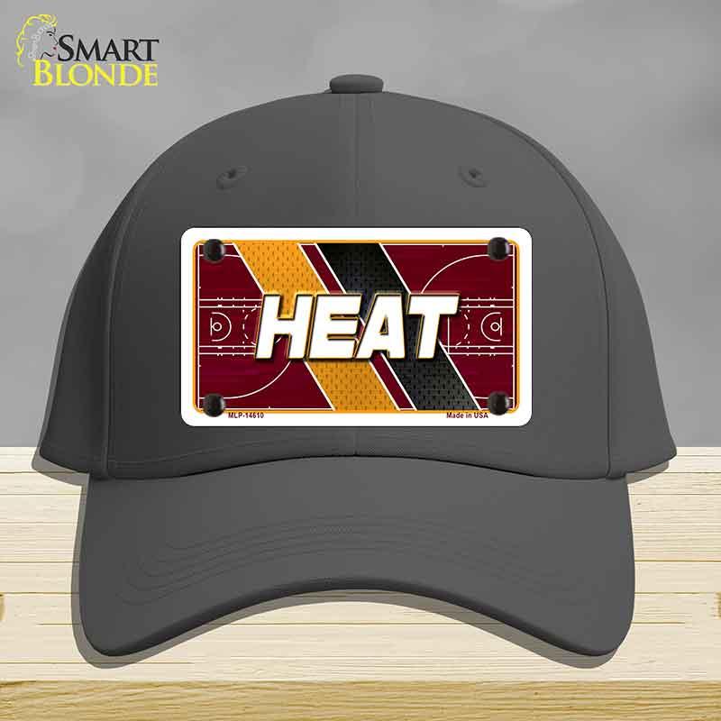 Gray cap with 'HEAT' design on a gray background