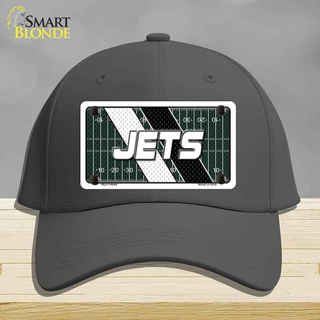 JETS Graphic Novelty License Plate Hat HAT-MLP-14649 Cotton Charcoal