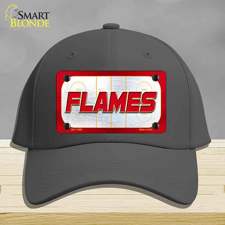 FLAMES Graphic Novelty License Plate Hat HAT-MLP-14660 Cotton Charcoal